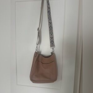 Coco + Carmen Tan Vegan Leather Crossbody Bag w/ Adjustable Strap